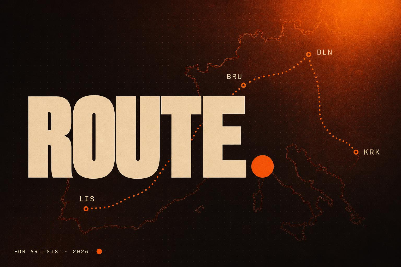 Route., Mimosa poster for for artists